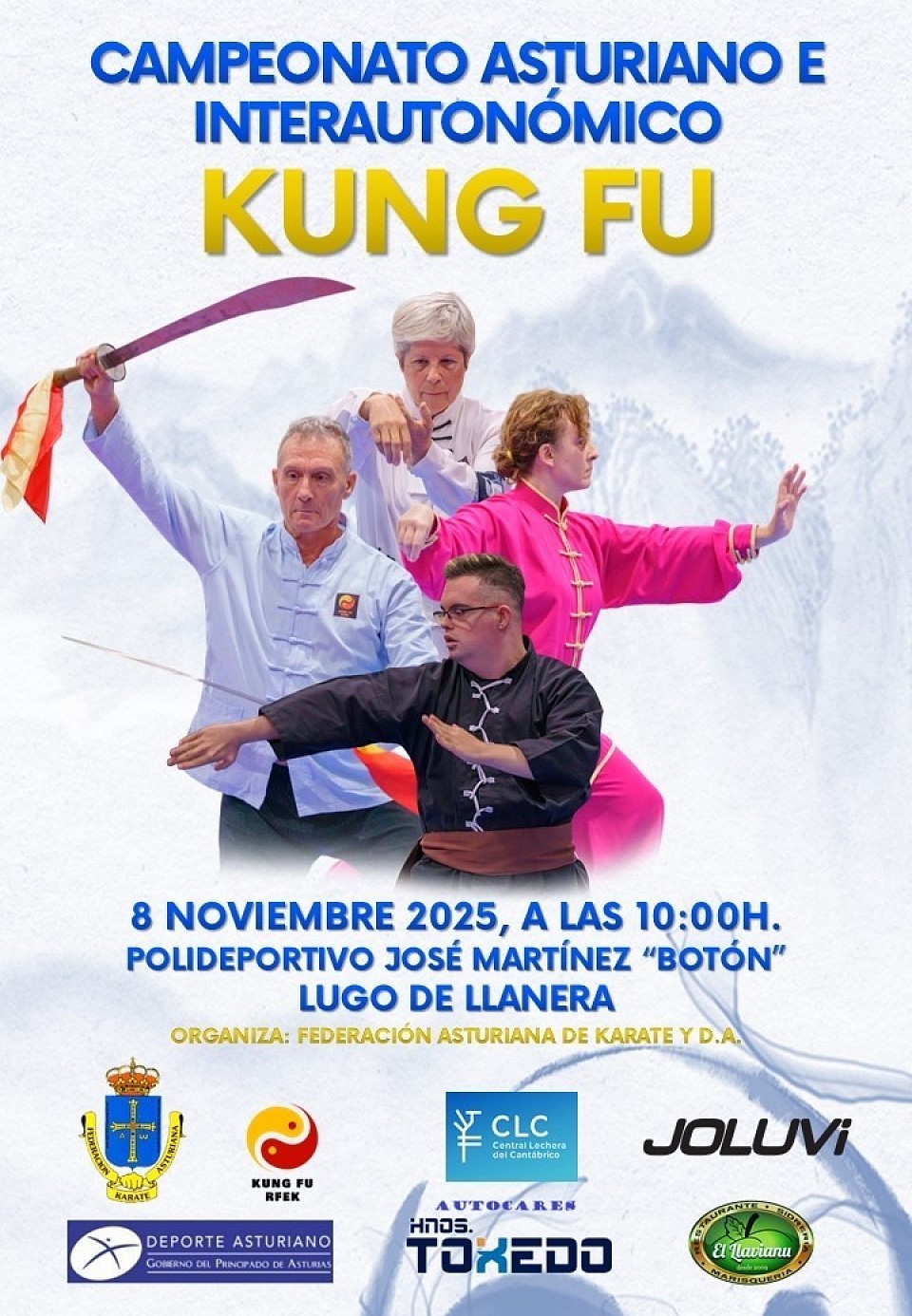 Campeonato Asturiano e Interaunómico el 8 de noviembre a las 10:00 en Polideportivo José Martínez Botón (Lugo de Llanera)